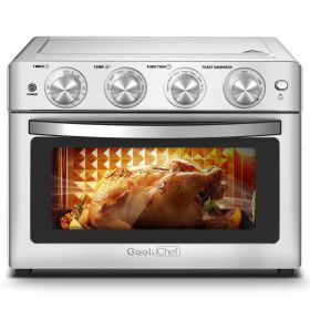 Geek Chef Air Fryer 6 Slice 26QT 26L Air Fryer Fry Oil-Free   Extra Large Toaster Oven Combo   Air Fryer Oven  Roast  Bake   Broil  Reheat   Convectio