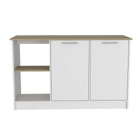 Kitchen Island Padua, Kitchen, White / Light Oak