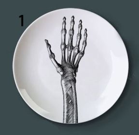 Human bone structure decoration plate (Option: 1style-8 inches)