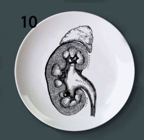 Human bone structure decoration plate (Option: 10style-7 inches)