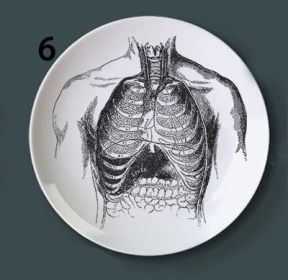 Human bone structure decoration plate (Option: 6style-7 inches)