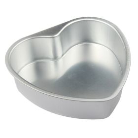 Aluminum Alloy Heart Shaped Live Bottom Cake Mould (Option: 8inches)