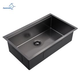 Factory Directly 30 inch or 32 inch  Multi-functional OEM Handmade SUS 304 Stainless Steel Undermount Kitchen Sink Workstation (Straight corner: R10, Thickness: ACS3321A1LB)